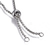 Adjustable 304 Stainless Steel Rolo Chains Slider Bracelet BJEW-L653-003P-B-3