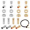 8 Sets 2 Colors Stainless Steel Cord Ends STAS-AR0002-62-1