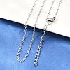 Non-Tarnish 304 Stainless Steel Cable Chain Necklaces NJEW-M176-14-A-4