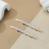 Plastic Pearl Beaded with Iron Alloy Hair Bobby Pin PW-WGCA775-04-1