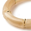 Acrylic Tube Beaded Stretch Bracelets X-BJEW-JB07774-02-4