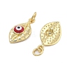 Brass Enamel Pendants KK-Q006-15G-2