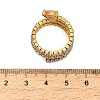 304 Stainless Steel Micro Pave Cubic Zirconia Cuff Open Rings for Women SA-CBAABBA-18A-G-2