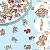 24Pcs 6 Colors Rack Plating Alloy Rhinestone Pendants FIND-FS0004-99-2