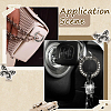 16Pcs 2 Styles Alloy Rhinestone Spring Gate Rings FIND-SP0004-52A-6