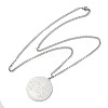 Non-Tarnish 304 Stainlessa Steel Curb Chain Pendant Necklaces LS-NJEW-H034-04P-2