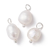 Natural Pearl Potato Charms PALLOY-JF02199-01-1