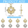 20Pcs 2 Colors Flower Alloy Rhinestone Pendants FIND-YW0011-39-2