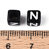 Initial Acrylic Horizontal Hole Beads OACR-ZX006-35N-3