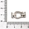 Brass Micro Pave Clear Cubic Zirconia Fold Over Clasps KK-C075-31P-3