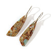 Bohemian Natural Shoushan Stone Pendant Dangle Earrings PN0029-3-1