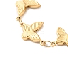 Stainless Steel Butterfly Link Chain Bracelets for Women BJEW-Z076-03G-2