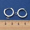 201 Stainless Steel Huggie Hoop Earrings Findings STAS-A167-01K-S-2