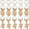 2 Bags Sea Animals Alloy Hair Braid Pendant OHAR-BM0001-05-1