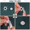 8Pcs 2 Colors Brass Cabochon Connector Settings for Pearl KK-CA0002-75-4