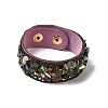 Faux Suede Snap Cord Bracelet BJEW-F428-06-4