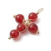 Natural Carnelian(Dyed & Heated) Pendants PALLOY-JF02885-02-3