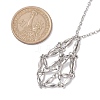 Crystal Stone Cage Pendant Necklaces NJEW-JN04756-03-3