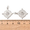 Brass Pave Clear Cubic Zirconia Pendants CU-CBA2907-11P-3