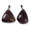 Natural Plum Blossom Tourmaline Pendants G-H259-06P-A-6