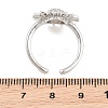 Sun Brass Micro Pave Cubic Zirconia Cuff Open Rings for Women CU-CBA0A21-05P-5