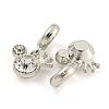 Rack Plating Alloy Pave Crystal Rhinestone Crown European Dangle Charms FIND-B034-16P-2