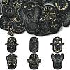 12Pcs 6 Styles Opaque Dark Theme Acrylic Pendants OACR-CJ0002-09-3