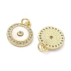 Brass Micro Pave Cubic Zirconia Pendants KK-A282-17G-2