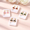 304 Stainless Steel Stud Earrings EJEW-F396-02A-G-1