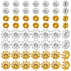 120Pcs 4 Styles Alloy Bead Caps FIND-PH0028-64-1