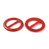 Flat Round Resin Buckle Clasps CRES-WH0013-15A-2
