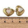 304 Stainless Steel Cat Eye Pendants STAS-P406-05G-3