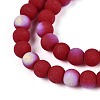 Frosted Opaque Glass Beads Strands GLAA-T032-P6mm-MBB23-3