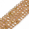 Electroplate Glass Beads Strands EGLA-A034-T8mm-B23-4