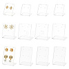 DELORIGIN 12Pcs 3 Styles Organic Glass & Acrylic Earring Displays Sets EDIS-DR0001-09-1