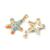 Sea Animals Brass Enamel Pendants KK-F917-01A-01-2