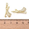 Valentine's Day Brass Micro Pave Clear Cubic Zirconia Pendants KK-Q072-11G-3