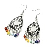 Gemstone Tassel Chandelier Earrings EJEW-JE07176-02-3