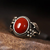 Oval Natural Agate Finger Rings FS-WGC21A7-01-4