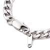 Women' s Fashionable 304 Stainless Steel Cuban Link Chain Bracelets BJEW-JB05657-01-3
