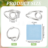 1Pc Sterling Silver Ring Components STER-BC0002-53A-2
