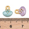 Stainless Steel+Enamel Charms RB-CBA4809-19G-3