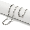 Non-Tarnish 201 Stainless Steel Cuban Link Chain Necklaces for Women and Men NJEW-F322-12P-02-2