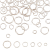 BENECREAT 10 bags 6 sizes 925 Sterling Silver Jump Rings STER-BC0002-05-1