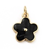 Rack Plating Brass Enamel Charms KK-G387-09G-06-1