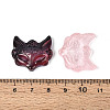 Dyed & Heated Glass Connector Charms GLAA-N053-02-3