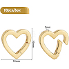 Brass Spring Gate Rings KK-BC0004-70-2