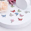30Pcs 5 Colors Zinc Alloy Butterfly Jewelry Charms FIND-TA0001-61-4