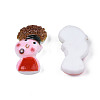 Spray Painted Opaque Resin Cabochons CRES-S302-79-3