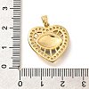 Brass Micro Pave Clear Cubic Zirconia Pendents KK-R212-12G-04-3